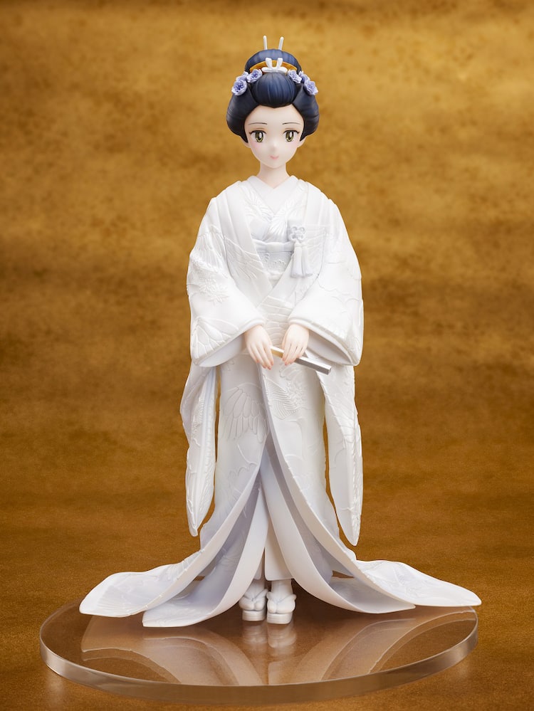 めぞん一刻」最終巻の白無垢着た響子さんをフィギュア化、綿帽子は着脱 