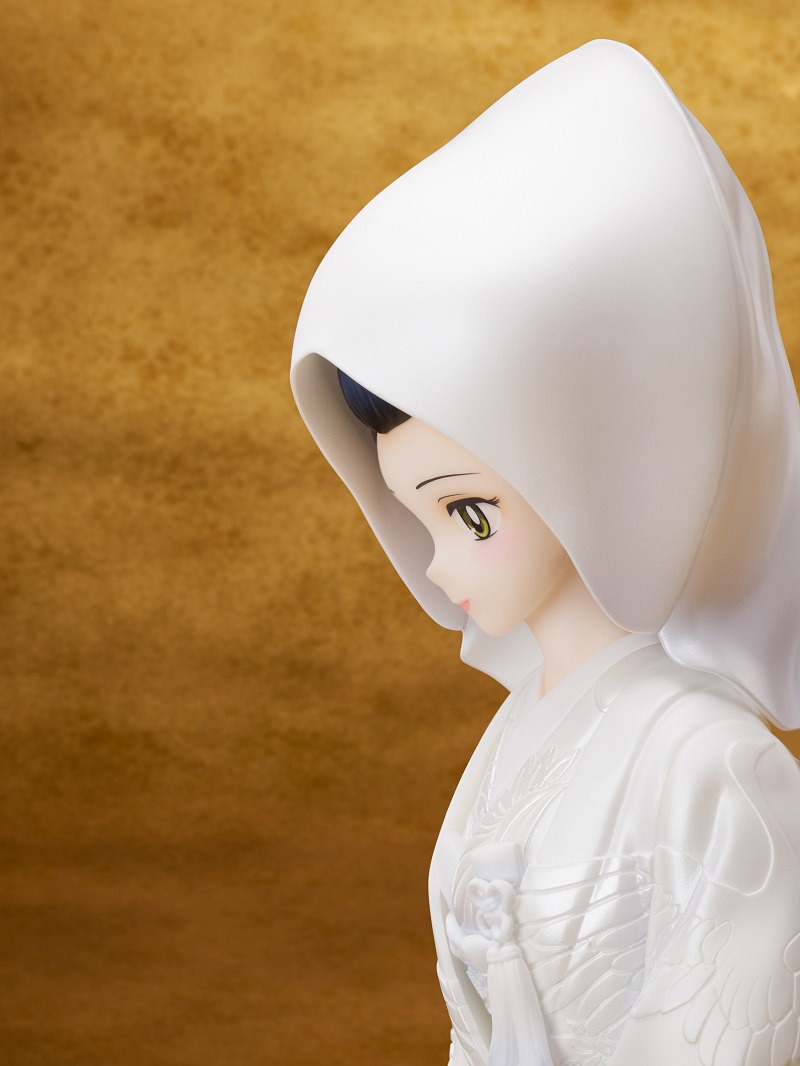 「めぞん一刻 音無響子 -白無垢- 1/7スケールフィギュア」に綿帽子を付けた姿。