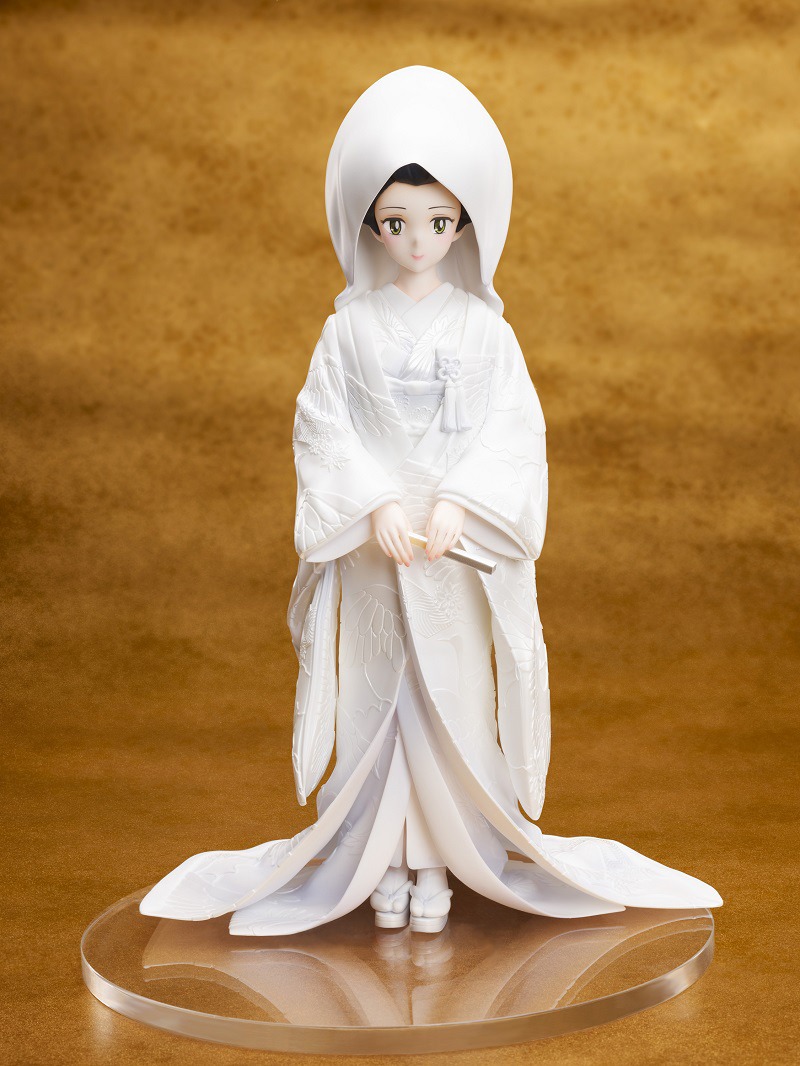 「めぞん一刻 音無響子 -白無垢- 1/7スケールフィギュア」に綿帽子を付けた姿。