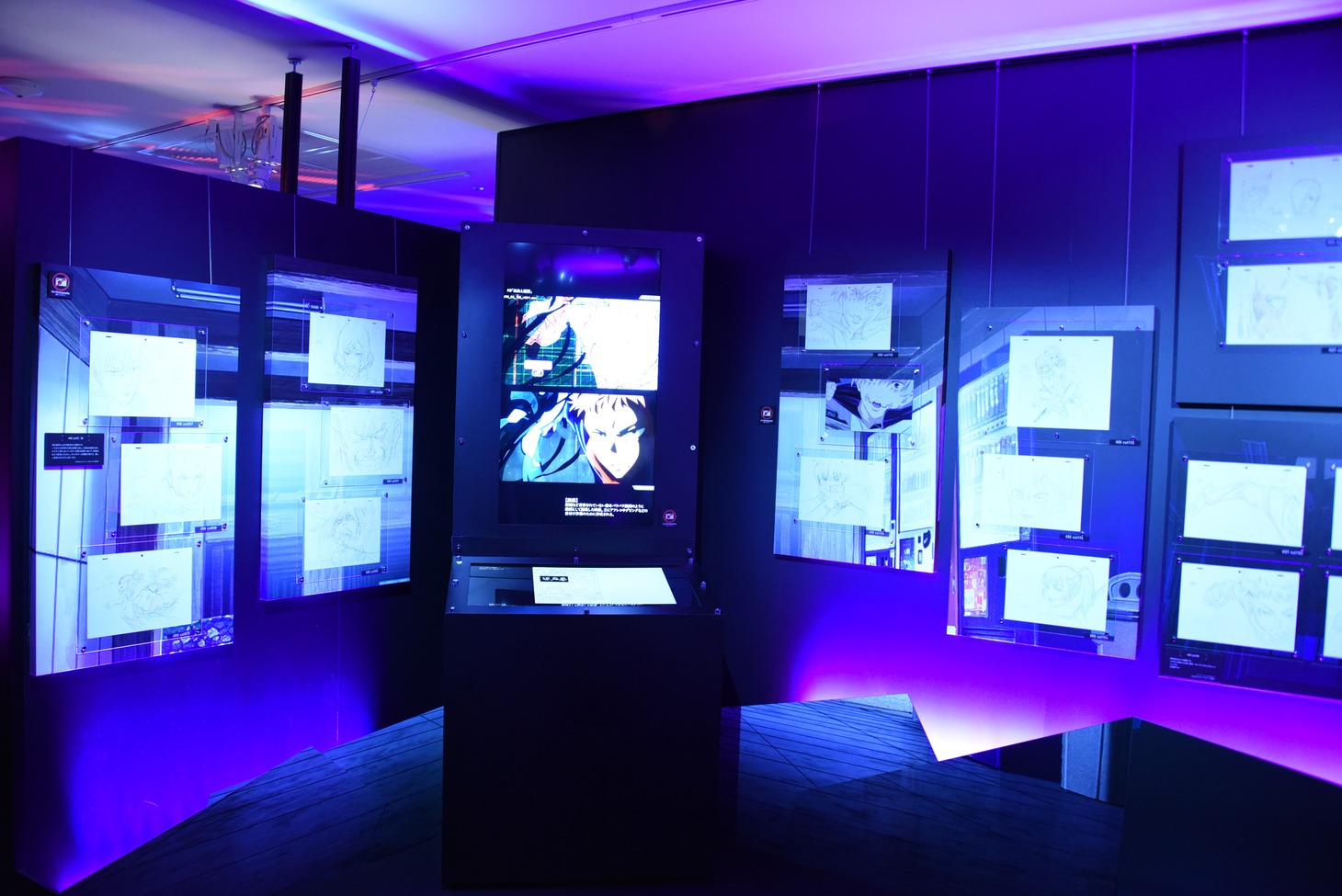 「アニメーション 呪術廻戦展」の様子。