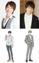 上段左から島崎信長、羽多野渉。下段左から三角康介、冷川理人。