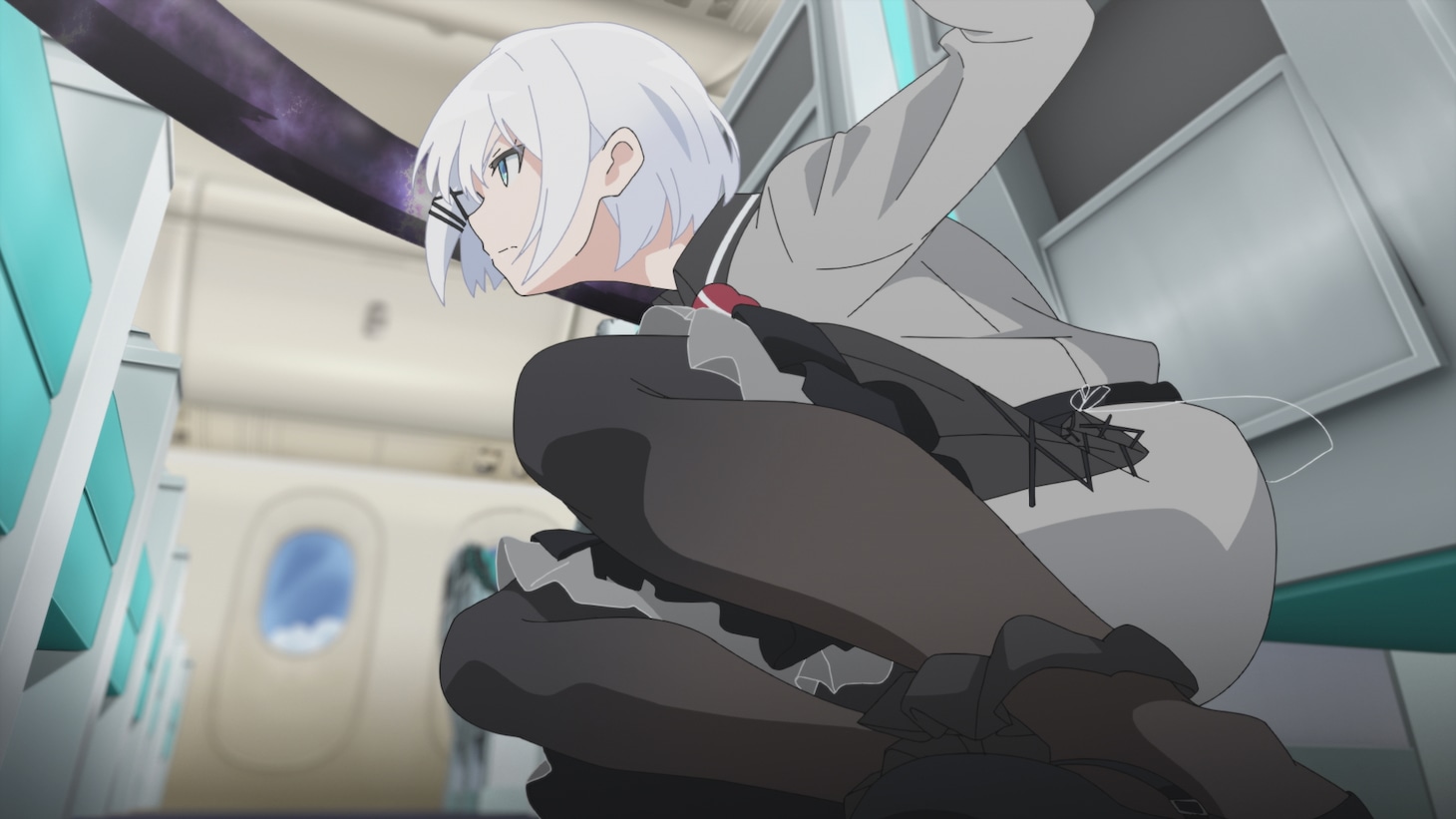 TVアニメ「探偵はもう、死んでいる。」第1話の場面カット。