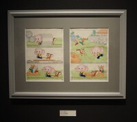 初展示作品となる、「ぞうくんとりすちゃん」より「でんしゃがとおるよ」。