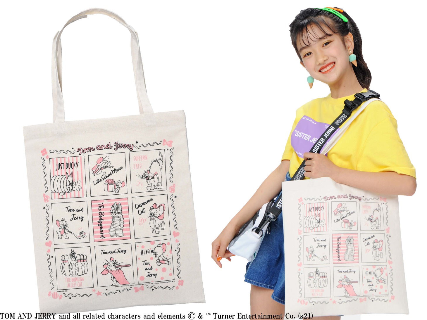 「トムとジェリー」のトートバッグ。(c)TEC(s21)