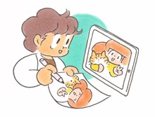 「タムくんのオンライン似顔絵屋さん マムアンとララ展 2021」のイメージ。