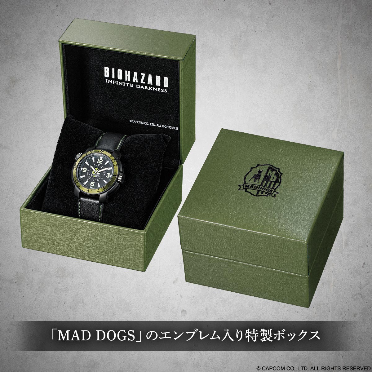 「MAD DOGS 米軍特殊部隊 ミリタリーウオッチ」とボックス。