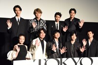 「東京リベンジャーズ」公開記念舞台挨拶の様子。