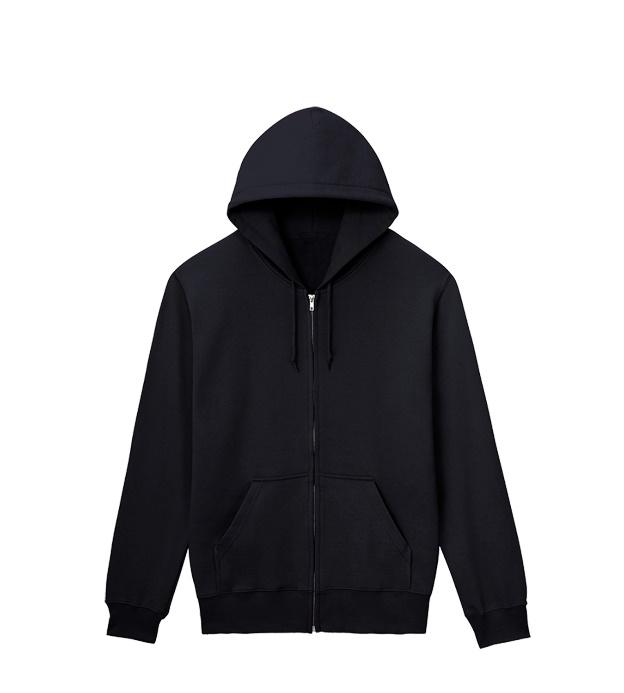 「兎丸比乃 バックプリントジップパーカー ＜断頭台＞」の表側。