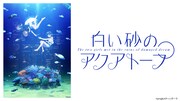アニメ「白い砂のアクアトープ」ティザービジュアルとタイトルロゴ。