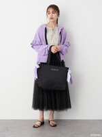 「フリルスリーブパーカー」着用イメージ