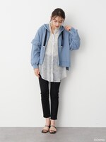 「フリルスリーブパーカー」着用イメージ