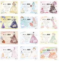 ウェディングドレス姿のキャラクター12人。