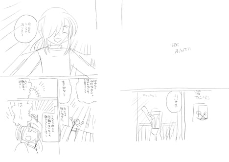 「カイ編」のコンテ。