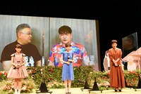 アニメ映画「岬のマヨイガ」舞台挨拶の様子。