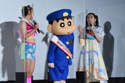 「映画クレヨンしんちゃん 謎メキ！花の天カス学園」公開初日舞台挨拶より。