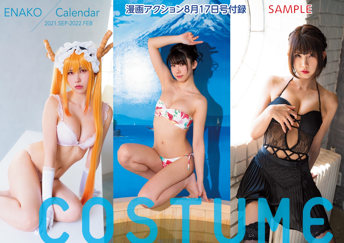 漫画アクション16号付録のハーフイヤーカレンダーのサンプル。