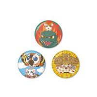 メタリック缶バッジの一部。