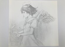 「安倍吉俊原画展 灰羽連盟とその周辺」展示作品より。 (c)安倍吉俊・光輪密造工房