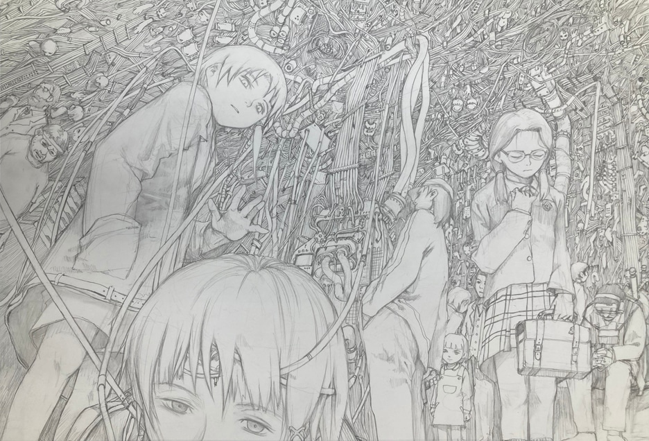 「安倍吉俊原画展 灰羽連盟とその周辺」展示作品より。(c)NBCUniversal Entertainment Japan