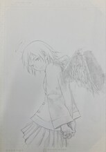 「安倍吉俊原画展 灰羽連盟とその周辺」展示作品より。(c)安倍吉俊・光輪密造工房