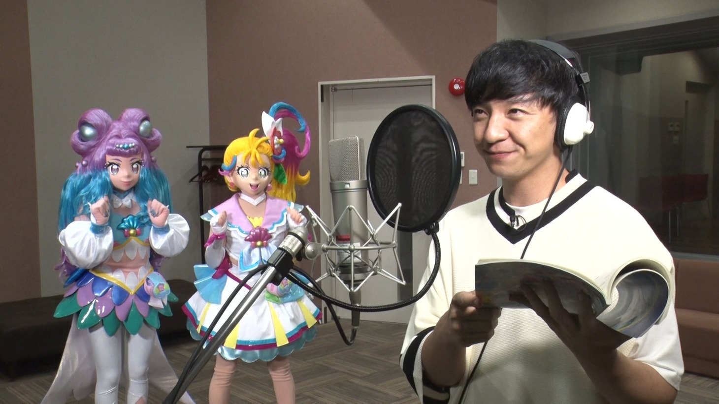 アフレコの様子。