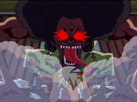 アニメ「ジャングルはいつもハレのちグゥ」のOVAシリーズより、「デラックス第6話『スキスキおじいさんバーサーカー』」の場面カット。