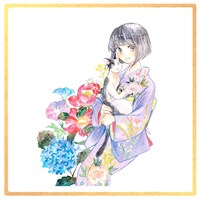 イラスト色紙のイメージ。 (c)山崎零／新潮社