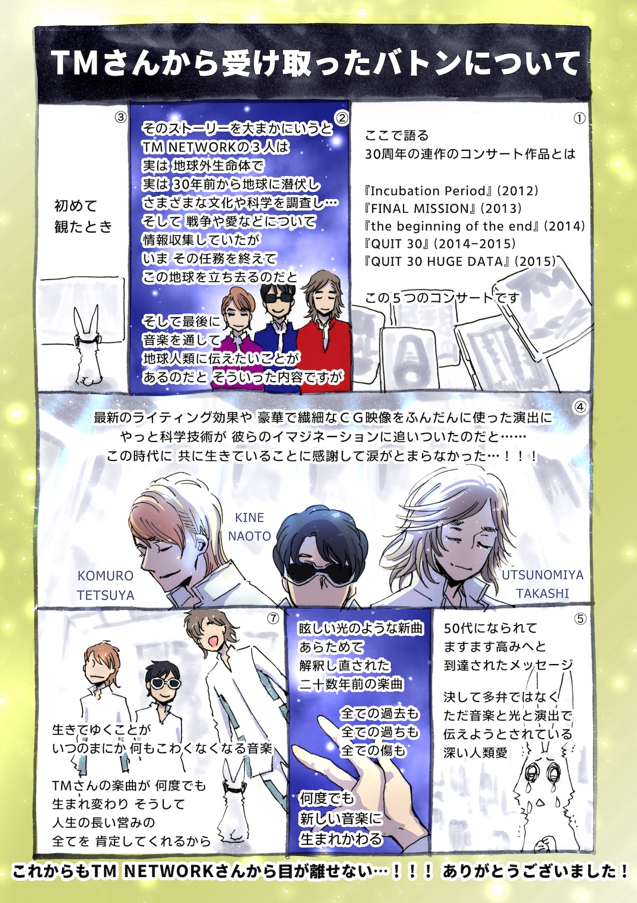 吟鳥子がTM NETWORKとの出会いを描いたマンガ5枚目。