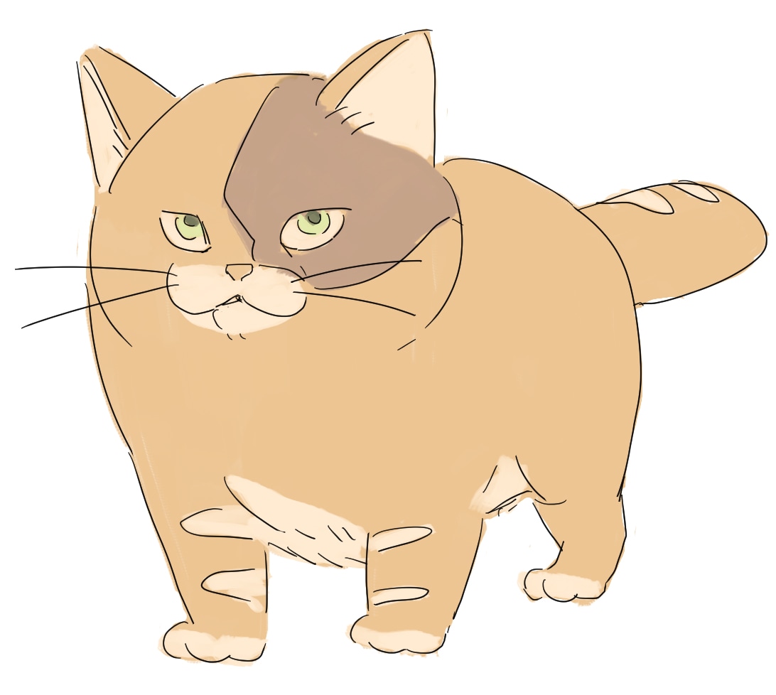 ぽんぱんのイラスト。