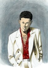 弘兼憲史のコラボイラスト。