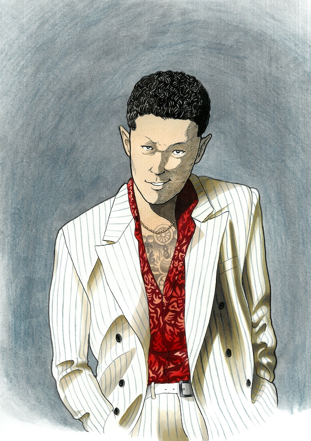 弘兼憲史のコラボイラスト。