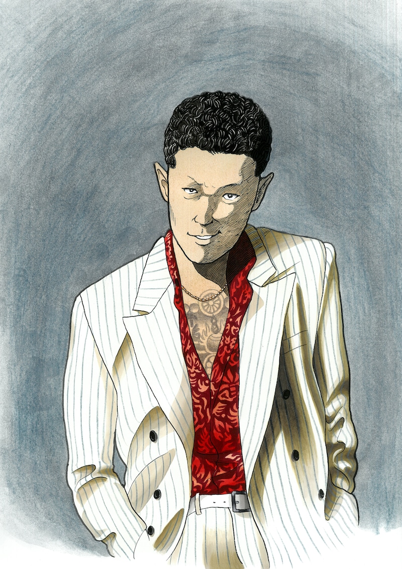 弘兼憲史のコラボイラスト。