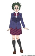 上理卑美子（CV:藤井ゆきよ）のビジュアル。人に見られていると感じるだけで、何事もうまくできなくなってしまう。自分の「ちょっとぽっちゃり」や「足が短い」といった容姿も気にしており、スタイルが良くて美少女な古見さんに憧れている。