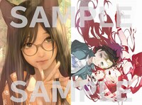 「化物語」と「新本格魔法少女りすか」のイラストカード。