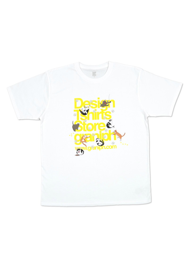 Tシャツ「猫とタテロゴ」(c)Ryo Ikuemi