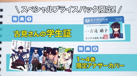 「古見さんは、コミュ症です。アニメ化記念 1~4巻SPプライスパック」の特典。