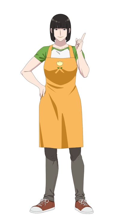 大葉真由（CV：和優希）
八虎たちが通う美術予備校の講師。体格も声も大きいため、とても目立つ。美術初学者の八虎にも“アメとムチ”を使い分けながら指導し、クセモノぞろいの教え子たちに向き合う。息子を3人育てるパワフルなお母さんでもある。