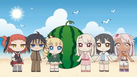 映画公開を記念したミニアニメ「スイカ割り対決」より。