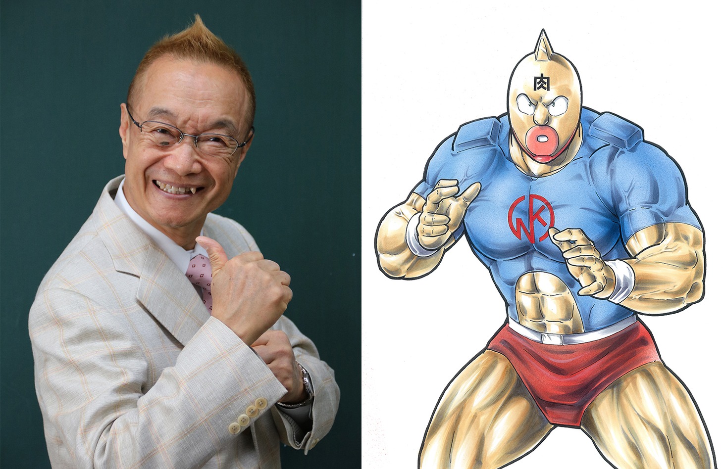 神谷明とキン肉マン。(c)ゆでたまご
