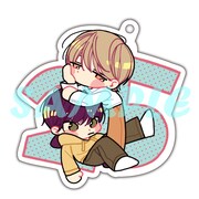 夏野寛子による特典アクリルキーホルダーのサンプル。