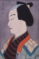 「山村耕花《梨園の華 初世中村鴈治郎の茜半七》1920、島根県立美術館」（後期展示）