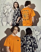 上段左から「X-girl × KATSURA MASAKAZU ALOHA SHIRT」、「X-girl × KATSURA MASAKAZU DENEI SHOJYO SCENE S/S TEE」。