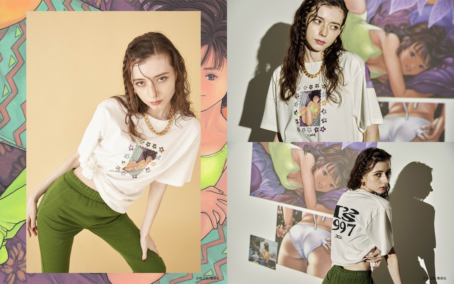 「X-girl × KATSURA MASAKAZU I”s IORI GRAVURE S/S TEE」