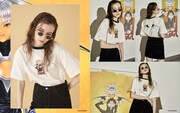 「X-girl × KATSURA MASAKAZU SHADOW LADY RINGER S/S TEE」