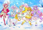 映画プリキュアのスチール公開、雪景色の中で笑顔を浮かべるキュアサマーたち