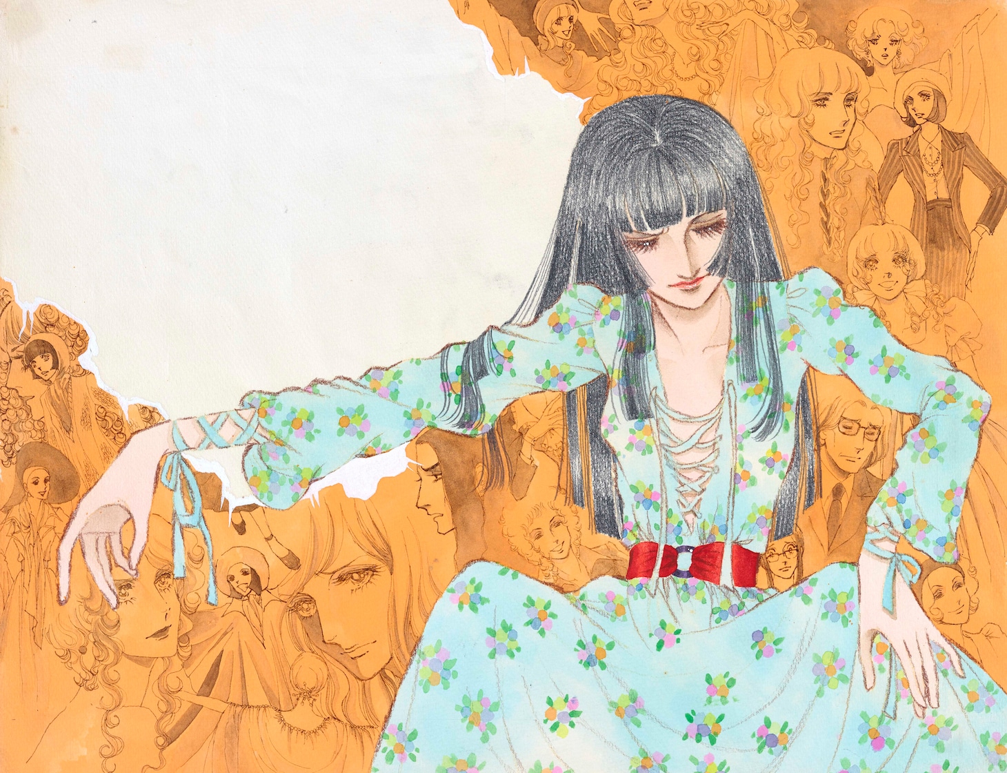 「デザイナー」りぼん1974年12月号扉絵(c)一条ゆかり／集英社