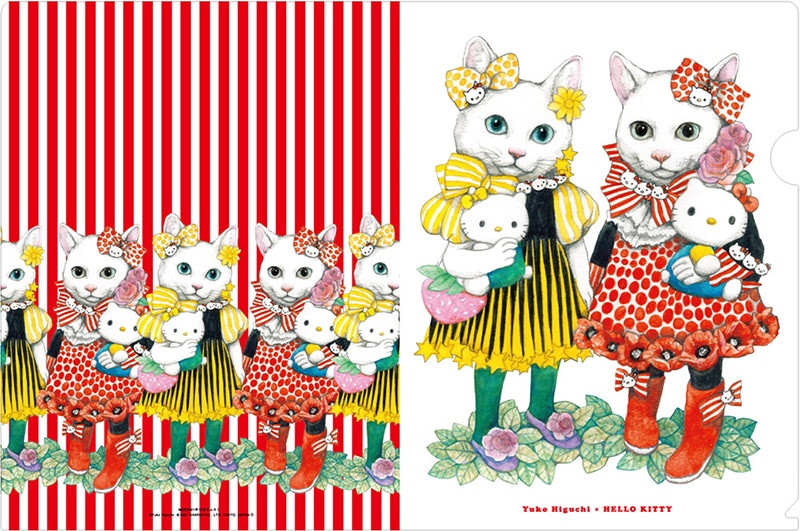 名久井直子デザインによる「ヒグチユウコ×ハローキティ クリアファイル」。(c)Yuko Higuchi (c)2021 SANRIO CO., LTD. TOKYO, JAPAN (H)