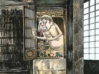 塗り仏。仏壇を粗末に扱うと現れる妖怪。画像提供：ユニバーサル・スタジオ・ジャパン