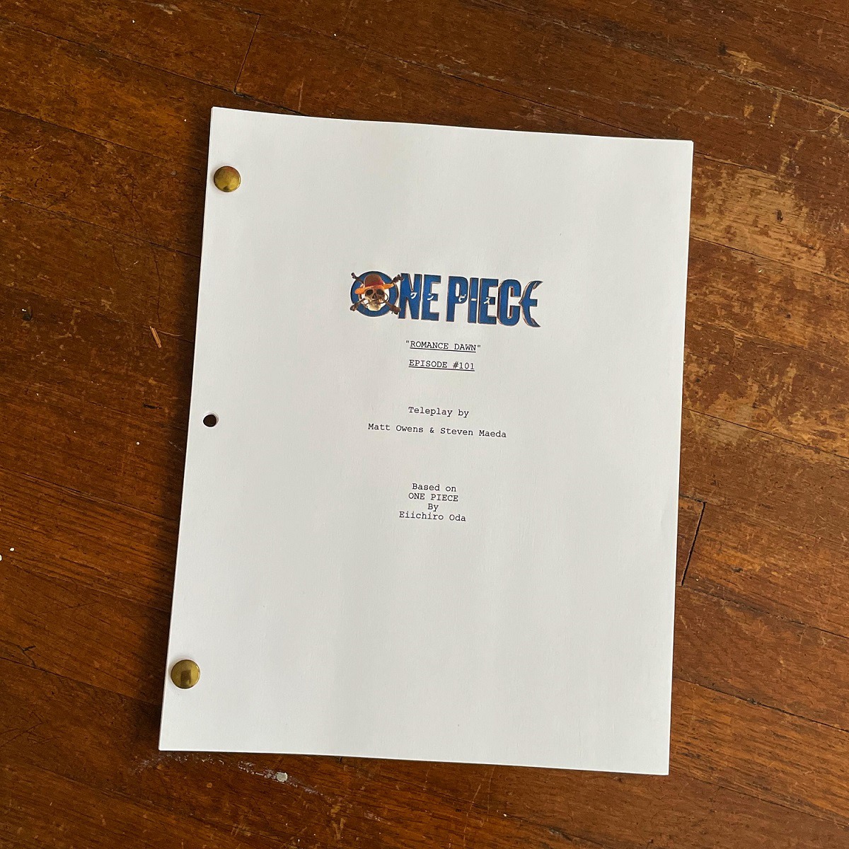 Netflixシリーズ「ONE PIECE」第1話の台本。