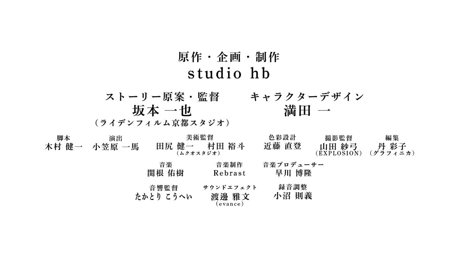オリジナルアニメプロジェクト「旅はに」スタッフリスト